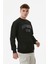 Yazılı Bisiklet Yaka Oversize Sweatshirt 5