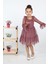 Çocukyolukids Puantiyeli Tüllü Bordo Kız Çocuk Elbise A1111141111017 1