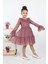 Çocukyolukids Puantiyeli Tüllü Bordo Kız Çocuk Elbise A1111141111017 2