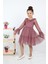 Çocukyolukids Puantiyeli Tüllü Bordo Kız Çocuk Elbise A1111141111017 4
