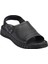 38507 Alice-G Siyah Kadın Comfort Deri Sandalet 1
