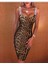 Rosy Livein Style Leopar Kadifedentaş Askılı Midi Boy Bodycon Elbise 1