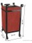 Garanti Metal 2107 Tuğla Dekorlu Kül Tablalı Kare Ahşap Bahçe Tipi Çöp Kovası (45 Litre) 1