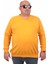 Mocgrande Büyük Beden Selanik V Yaka Classic Sweat 23201 Hardal 1