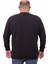 Mocgrande Büyük Beden Selanik V Yaka Classic Sweat 23201 Sıyah 2