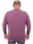Büyük Beden Selanik V Yaka Classic Sweat 23201 Eflatun 2