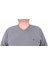Büyük Beden Selanik V Yaka Classic Sweat 23201 Antrasıt 4