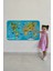 Eğitici Dünya Haritası Dünya Atlası Çocuk ve Bebek Odası Duvar Sticker 3805 x L 3