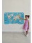 Eğitici Dünya Haritası Dünya Atlası Çocuk ve Bebek Odası Duvar Sticker 3802 x L 3