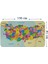 Eğitici Öğretici Dünya ve Türkiye Haritası Çocuk Odası Duvar Sticker 3885 x L 4
