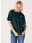 Bisiklet Yaka Koyu Yeşil Kadın T-Shirt W7R9EEG61-KOYU Yeşil 1