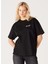 Bisiklet Yaka Siyah Kadın T-Shirt W7R9EE001-SIYAH 1