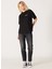 Bisiklet Yaka Siyah Kadın T-Shirt W7R9EE001-SIYAH 5