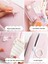 3 Adet Pins ile Kawaii Kalem Kutusu Estetik Kalem Kutusu Kawaii Kırtasiye Kawaii Okul Malzemeleri (Pembe) (Yurt Dışından) 3