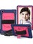 Galaxy Tab A7 10,4 Inç 2020/SM-T500/T505/T507 Için Dahili Ekran Koruyucu ve 360 Derece Dönebilen Stand ve Samsung Tab A7 10,4 Inç Için El Kayışı ve Omuz Askısı Kılıfı - Lacivert Gül (Yurt Dışından) 1