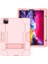 iPad Pro 11 2020 Için, Hibrit Ağır Hizmet Üç Katmanlı Tam Gövde Darbeye Dayanıklı Sağlam Kılıf, iPad Pro 11 2020 Için Standlı 11 Inç (Gül Altın) (Yurt Dışından) 2