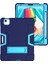 iPad Air 4 10,9" 2020 Için Kapak, 2020'DE Çıkan Apple iPad Air 4 10,9" (Lacivert+Mavi) Için Yerleşik Kalem Tutucu Standlı Çocuk Dostu Ağır Hizmet Darbeye Dayanıklı Sağlam Kılıf (Yurt Dışından) 2