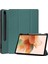 Samsung Galaxy Tab S7 Fe Lite T730/T736 12,4 Inç, Darbeye Dayanıklı Tam Gövde Üç Katlı Stand Tpu Arka Kapak Kılıfı, Kalem Tutucu Yuvası/otomatik Uyandırma, Yeşil (Yurt Dışından) 1
