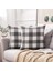 2'li Paket Klasik Çiftlik Evi Buffalo Ekose Polyester Yastık Kılıfı Kanepe Yatak Odası Için Minder Örtüsü (Gri, 16 x 16 Inç) (Yurt Dışından) 1