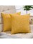 2 Set Hardal Sarı Yastık Kılıfı Rustik Keten Dekoratif Kare Atmak Yastık Kılıfı 18X18 Inç Kanepe Kanepe Dekorasyonu Için (Yurt Dışından) 1