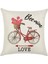 Sevgililer Günü Yastık Kapakları 18X18 Inç 2 Pcs Sevgililer Romantik Kamyon Bisiklet Çiçek Atmak Yastık Kılıfı Ev Dekor Keten Yastık Kılıfı Için Kanepe (Bisiklet Çiçek) (Yurt Dışından) 1