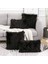 2'li Set Siyah Dekoratif Yastık Kılıfları Yeni Lüks Serisi Merinos Tarzı Taklit Kürk Kabarık Atma Yastık Kapakları Kare Bulanık Yastık Kılıfı 16X16 Inç (Yurt Dışından) 2