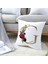 Atmak Yastık Örtüsü Geometrik Altın Ingilizce Alfabe Şeftali Derisi Kadife Yastık Kılıfı Kare Yastık Kılıfı Dekorasyon Kanepe Oturma Odası Yatak Odası 18 x 18 Inç (Mektup D) (Yurt Dışından) 3