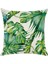 2 Paket Tropikal Yeşil Yapraklar Geometrik Arka Planlı Yastık Örtüsü Ev Dekoratif Kare Yastık Kapakları Pamuk Keten Ev Dekor Palmiye Yastık Kılıfı 18 x 18 Inç (Palmiye Bırakın E) (Yurt Dışından) 1
