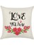Sevgililer Günü Yastık Kılıfları 18X18 Inç 2 Pcs Sevgililer Romantik Kamyon Bisiklet Çiçekler Kanepe Için Yastık Kılıfı Ev Dekor Keten Yastık Kılıfı Atın (Aşk Çiçeği) (Yurt Dışından) 1