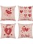Sevgililer Günü Atma Yastık Kapakları 18 x 18 Inç 4 Pcs Sevgililer Günü Serisi Yastık Kapakları Fermuarlı Kare Yastık Kılıfı (Love G) (Yurt Dışından) 2