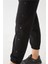 Yanları Çıtçıtlı Jogger Pantolon Siyah 5