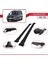 Volkswagen Caddy 2010-2015 Arası ile Uyumlu Fly Model Ara Atkı Tavan Barı Siyah 5