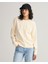 Kadın Krem Regular Fit Bisiklet Yaka Logolu Sweatshirt 4200663.116 1