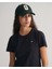 Kadın Siyah Regular Fit Bisiklet Yaka Düz T-Shirt 4200200.5 4