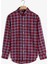 Erkek Bordo Regular Fit Düğmeli Yaka Kareli Gömlek 3230177.617 1