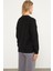 Petek Desenli Oversize Triko Kazak - Siyah 5