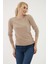 Bisiklet Yaka Slim Fit Ince Triko Kadın Kazak 23K0777K1 2