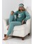 F3011 Peluş Welsoft Polar Kışlık Kadın Ev Kedi Işlemli Pijama Takımı 2