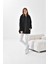 Kadın Oversize 3 İp Şardonlu Fermuarlı Sweatshırt Siyah 10002 5