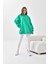 Kadın Oversize 3 İp Şardonlu Sweatshirt Benetton 10001 4