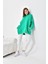 Kadın Oversize 3 İp Şardonlu Sweatshirt Benetton 10001 5