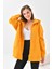 Kadın Oversize 3 İp Şardonlu Fermuarlı Sweatshırt Hardal 10002 2