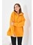 Kadın Oversize 3 İp Şardonlu Fermuarlı Sweatshırt Hardal 10002 5