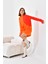 Kadın Oval Detaylı Tunik Orange 20567 5