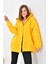 Kadın Oversize 3 İp Şardonlu Fermuarlı Sweatshırt Sarı 10002 1