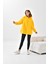 Kadın Oversize 3 İp Şardonlu Fermuarlı Sweatshırt Sarı 10002 2