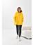 Kadın Oversize 3 İp Şardonlu Fermuarlı Sweatshırt Sarı 10002 4