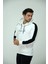 Kapişonlu Parçalı, Baskılı 3iplik Sweatshirt Hoodie 1