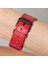 Apple Watch Uyumlu 42mm 44mm 45mm 49mm 1 / 2 / 3 / 4 / 5 / 6 / Se / 7 / 8 / Ultra Deri Kordon Kırmızı 8