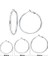 3 Çift Halka Küpe - Büyük Halka Küpe Seti Gümüş Halka Küpe Kadın Kızlar Için Sevgililer Günü Hediyeleri (40/50/60MM) (Yurt Dışından) 4
